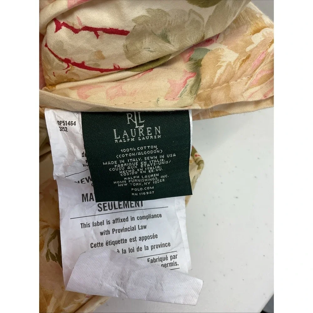VTG Ralph Lauren‎ Woodstock Garden Floral King Size Comforter EUC HTF neutrals